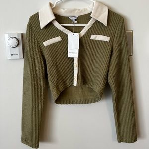 Petite Studio Monroe Cardigan Sage XS NWT